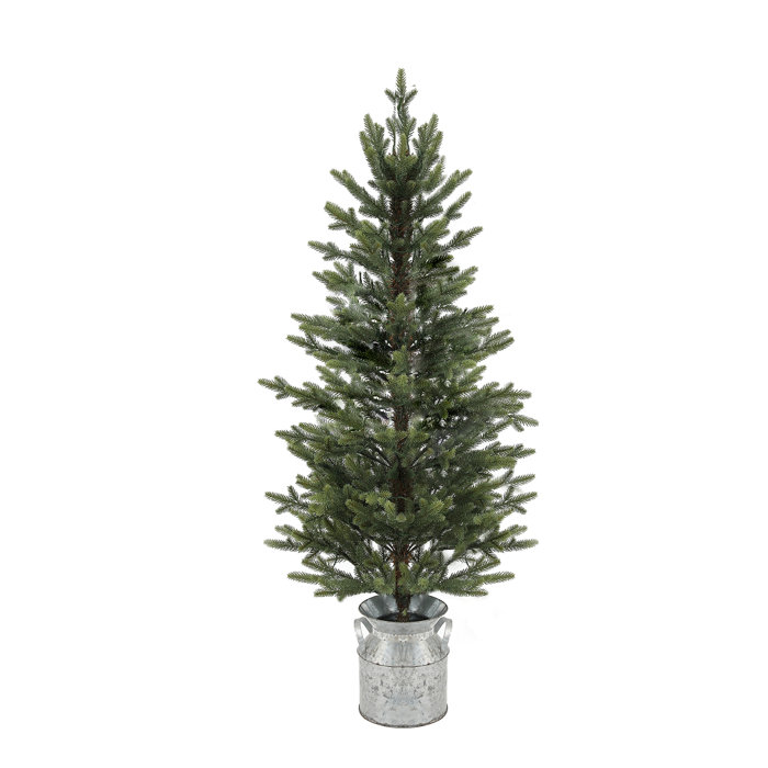 Andover Mills™ 4'4" H Slender Green Realistic Artificial Fir Christmas Tree with 100 LED Lights